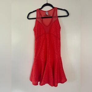 Adidas by Stella McCartney Red Lace Slip Dress in Excellent Condition